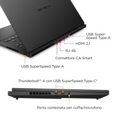 OMEN by HP 16-wf1007nl Intel® Core™ i9 i9-14900HX Computer portatile 40,9 cm (16.1") Quad HD 32 GB DDR5-SDRAM 2 TB SSD NVIDIA