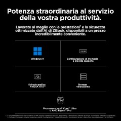 HP ZBook Power G11 Intel Core Ultra 7 155H Workstation mobile 40,6 cm (16") WQXGA 32 GB DDR5-SDRAM 1 TB SSD NVIDIA RTX 3000 Ada