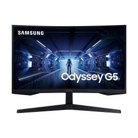 Samsung Monitor Gaming Odyssey G5 (C27G55), Curvo (1000R), 27", 2560x1440 (QHD), HDR, Pannello VA, 144 Hz, 1 ms, HDMI, Displa...