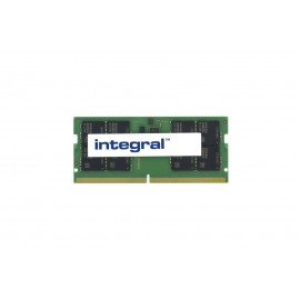 Integral 32GB LAPTOP RAM MODULE DDR5 4800MHZ PC5-38400 UNBUFFERED NON-ECC 1.1V 2GX8 CL40 EQV. TO KVR48S40BD8-32 f/ KINGSTON